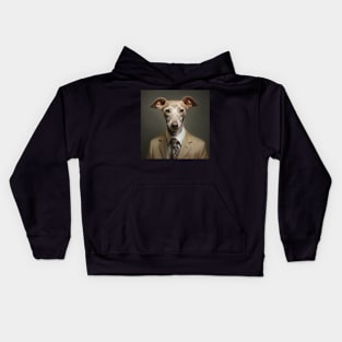 Italian Greyhound Dog in Suit Kids Hoodie